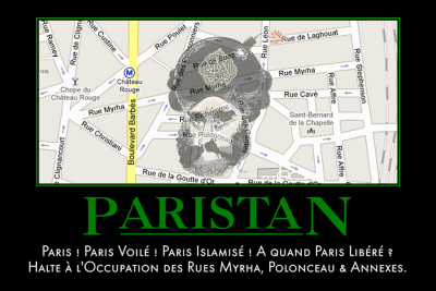 carte postale turban1 contre l'invasion musulmane des rues parisiennes