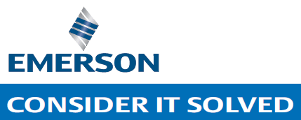 Logo et slogan EMERSON - Consider it solved